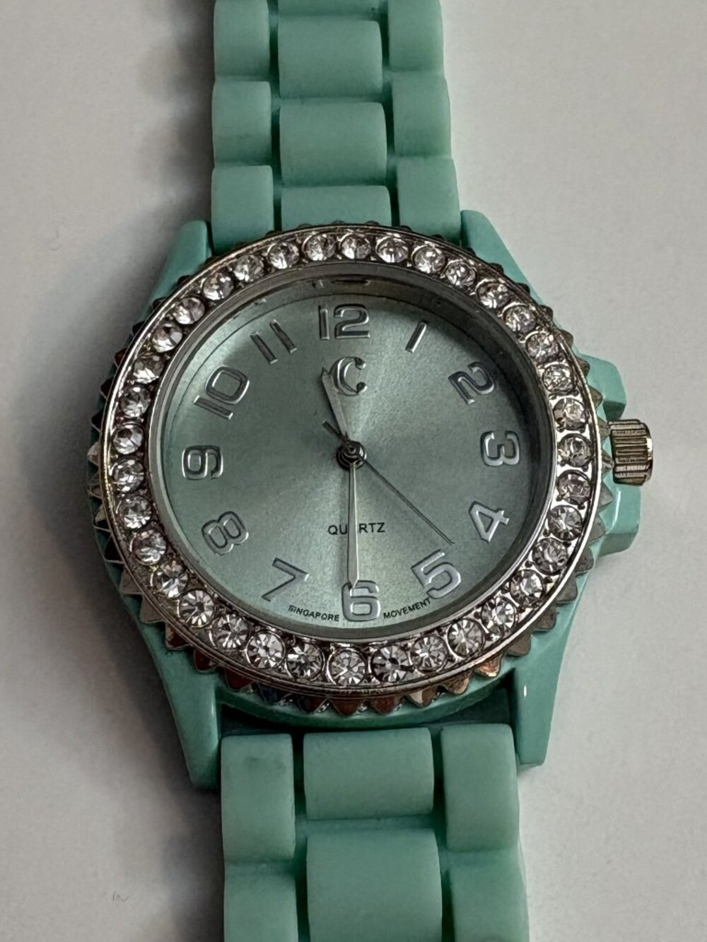 EUC Charming Charlie Women's Wristwatch Mint Green with Silver